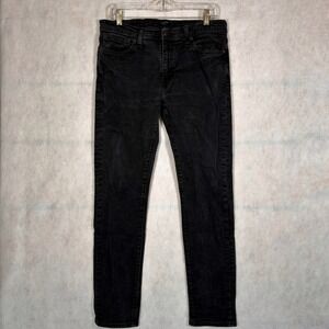 J.Crew Jeans Mens 33x32 Black Good Flex Slim Fit Washed Denim Pants